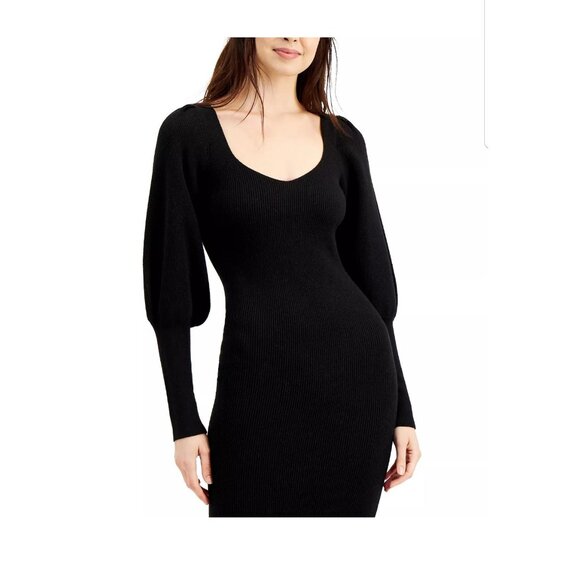 French Connection Black Sweater Dress Medium - Picture 1 of 5